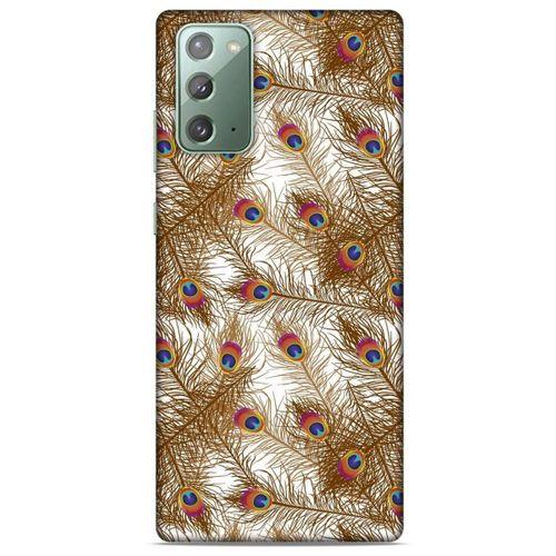 Samsung Galaxy Note 20 Kılıf Desenli Özel Seri Tüyler (25) Antişok Kapak