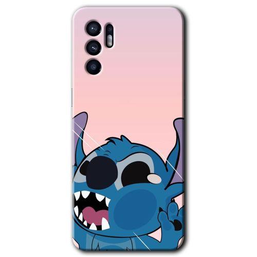 Oppo Reno 6 Kılıf HD Desen Baskılı Arka Kapak - Stitch