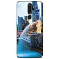 Oppo A5 2020 Kılıf Dünya Mimarisi (47) Crystal Flex Kılıf Merlion Singapur