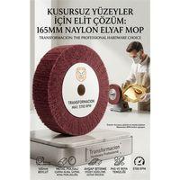 Kırmızı Skoç Elyaf Mop Parlatma Diski - 5700 RPM 165 MM Metal ve Paslanmaz  723107