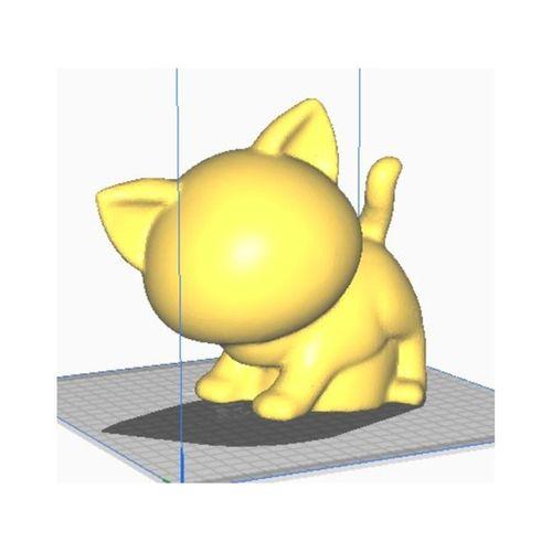 Kedi Heykeli Oyuncak Desteksiz Yüzsüz 3D Baskı (Bu ürün Sadece Plastik parçadır - Almadan Önce Soru Sorabilirsiniz)