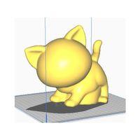 Kedi Heykeli Oyuncak Desteksiz Yüzsüz 3D Baskı (Bu ürün Sadece Plastik parçadır - Almadan Önce Soru Sorabilirsiniz)