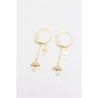 Şemsiye Küpe - Altın