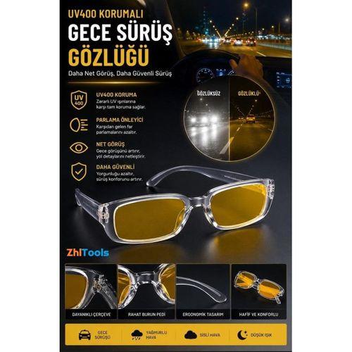 Zhltools Şefaf Gece Sürüş Gözlüğü