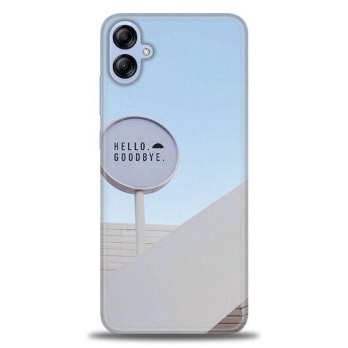 Samsung Galaxy A04E Kılıf HD Baskılı Kılıf - Hello GoodBye + Tam Ekran Koruyucu