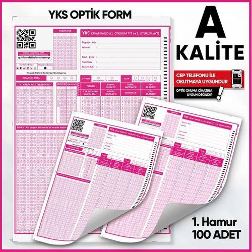 YKS-MSÜ Deneme Sınavları İçin 100 Adet Optik Form