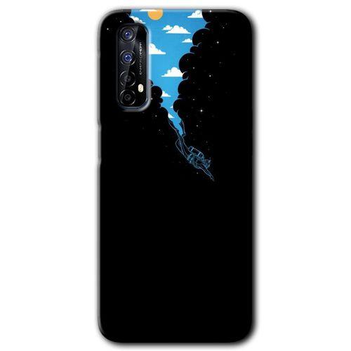 Realme 7 Kılıf HD Desen Baskılı Arka Kapak + Temperli Cam - Derinlere Yolculuk