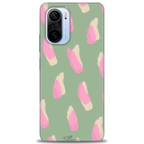 Xiaomi Poco F3 Kılıf HD Baskılı Kılıf - Pembe Krem + Tam Ekran Koruyucu