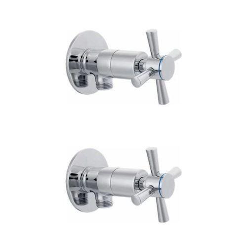 2 Li Artı Aç Kapa 4 Kollu Krom Çevirveli Taharet Musluğu