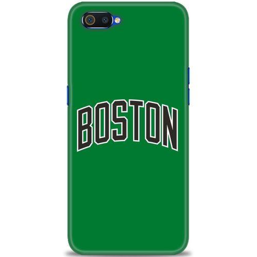 Realme C2 Kılıf HD Baskılı Kılıf - Boston Yeşil + Tam Ekran Koruyucu