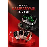 Yeni Nesil Kaliteli Akıllı Saat Ve Kablosuz Bluetooth Kulaklık Yüksek Ses Kaliteli