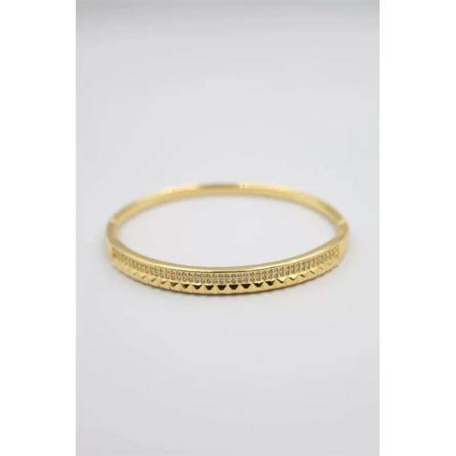 Taşlı Vip Bilezik - Altın