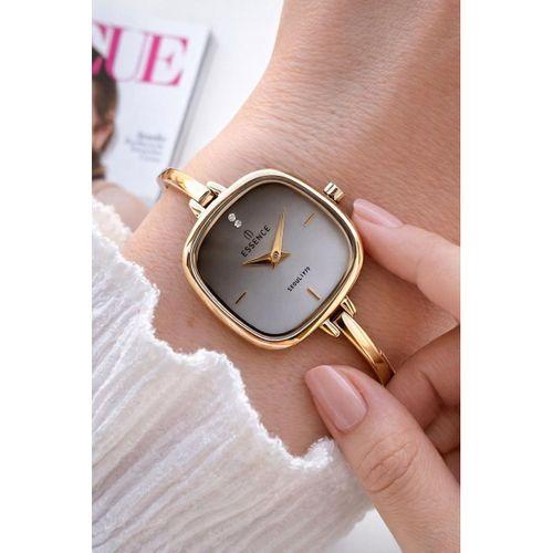 Essence Çelik Kordon Kararma Yapmaz 3 Atm Suya Dayanıklı Kadın Kol Saati + Bileklik VS.BLKT.0877