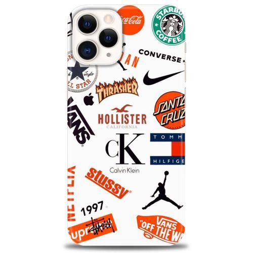 iPhone 12 Pro Kılıf HD Baskılı Kılıf - Stussy + Tam Ekran Koruyucu