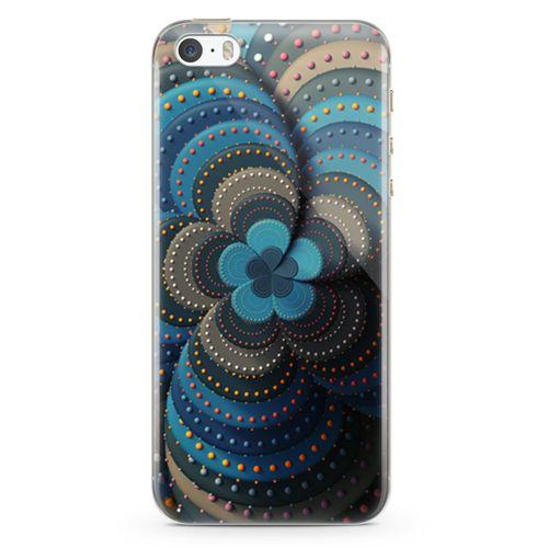Apple iPhone 5s Kılıf İnci Taşlı Çiçek Arka Kapak Koruma Desenli Full Koruyucu