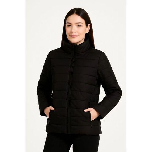 Bomber Mont Ceket – Su İtici Kumaş, Kapitone Astarlı, Fermuarlı, Kışlık - Siyah