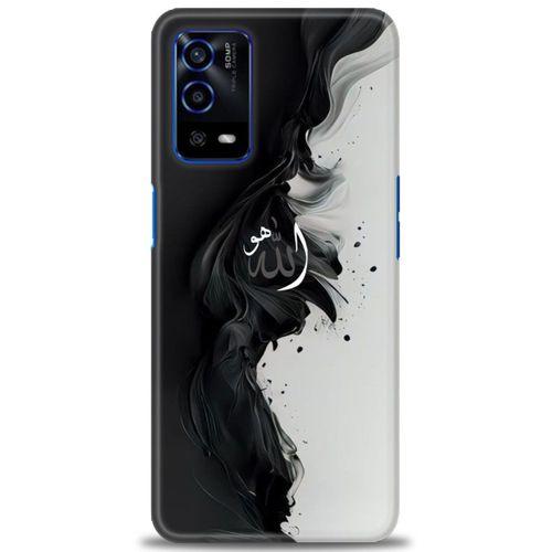 Oppo A55 Kılıf HD Baskılı Kılıf - Siyah ve Beyaz + Tam Ekran Koruyucu