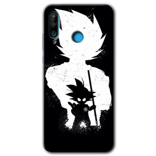 MRCİLETİSİM Huawei P30 Lite Kılıf HD Desen Baskılı Arka Kapak + Temperli Cam - Anime