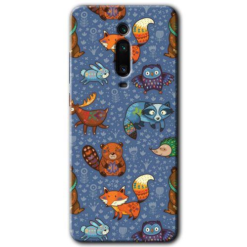 Xiaomi Mi 9T HD Baskılı Kılıf + 9D Tam Ekran Koruyucu - Animals Funny