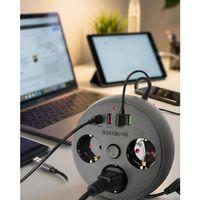 Çoklu Priz Akım Koruma 3 Soket 3 Usb Type C Hızlı Şarj 2m Uzatma Kablosu