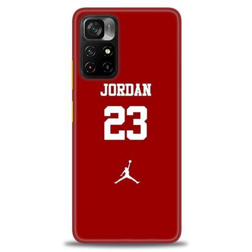 Xiaomi Poco M4 Pro 5G Kılıf HD Baskılı Kılıf - Jordan Kırmızı + Tam Ekran Koruyucu
