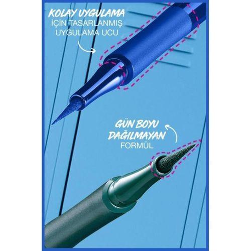 Maybelline New York Hyper Precise All Day Likit Eyeliner Parrot Blue – Gün Boyu Kalıcı, Ergonomik Tasarım ve Kolay Sürüm
