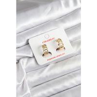 14K Gold Renk Kaplama Samanyolu Model CM Kadın Küpe