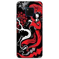 Lopard Huawei Mate 20 Pro Uyumlu Kılıf Soyut Sanat (11) Baskılı Tam Koruma