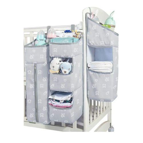 Beşik Organizer Beşik Yanı Düzenleyici Bebek Odası Organizer 3 Bölmeli Büyük Beşik Organizer