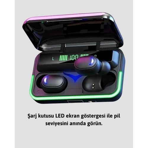 Uzun Pil Ömürlü E10 Powerbank Bluetooth Kulaklık Led Gösterge