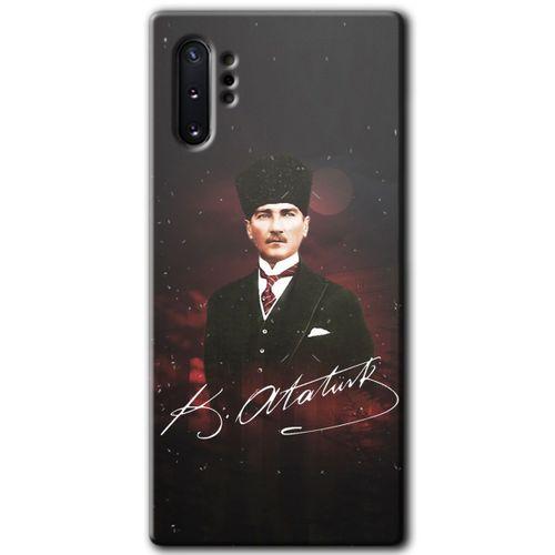 Potkal Hediye Fabrikası Samsung Galaxy Note 10 Plus HD Baskılı Kılıf + 9D Tam Ekran Koruyucu - Kemal Atatürk