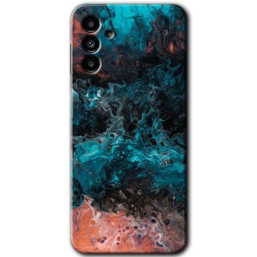 Potkal Hediye Fabrikası Samsung Galaxy A13 5G Kılıf HD Desen Baskılı Arka Kapak - Liquid Colorfull
