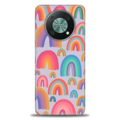 Huawei Nova Y90 Kılıf HD Baskılı Kılıf - Gökkuşakları + Tam Ekran Koruyucu