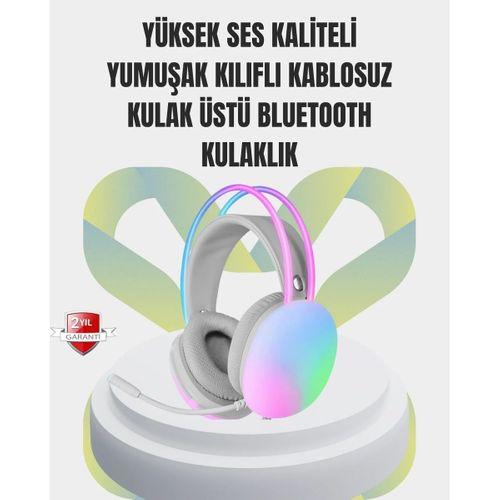 40mm Sürücülü Rgb Kablosuz Kulaklık – Oyun Ve Müzik İçin