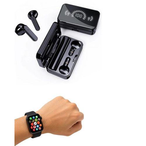 Şık Tasarımlı Akıllı Saat Ve Bluetooth Kulaklık Seti Suya Dayanıklı Ve Çok Fonksiyonlu