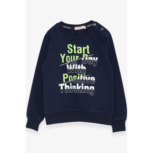 1.5-6 Yaş Erkek Çocuk Sweatshirt Yazı Baskılı