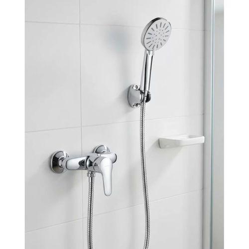 4 Fonksiyonlu Krem El Duşu Seti Spiral Hortum Ve Duş Askısı