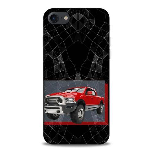 Lopard Apple Iphone 8 Uyumlu Kılıf PickUpX (7) Telefon Kılıfı Ateş Kırmızı