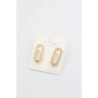 Taşlı Küpe - Altın