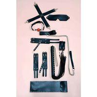 Fantezi Kırbaç Kelepçe Set 7'li Takım, El-ayak Kelepçesi, Maske - Brf1310