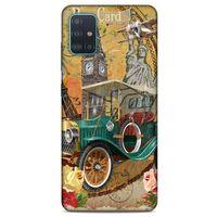 Retro (37) Desen Silicone Cover Renkli Samsung Galaxy A51 Kılıf