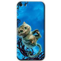MRCİLETİSİM iPhone 5s Kılıf HD Desen Baskılı Arka Kapak + Temperli Cam - Çılgın Kedi
