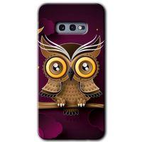 Potkal Hediye Fabrikası Samsung Galaxy S10e HD Baskılı Kılıf + 9D Tam Ekran Koruyucu - Owl Bird Branch