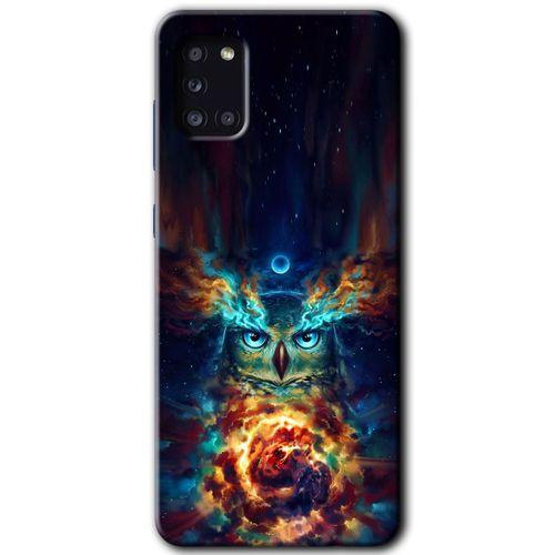 Samsung Galaxy A31 HD Baskılı Kılıf + 9D Tam Ekran Koruyucu - Ballı Baykuş