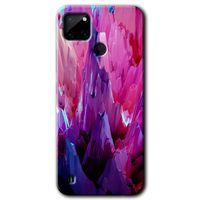 MRCİLETİSİM Realme C21 Kılıf Baskılı Kapak - Abstraction Sharp + 5D Tam Kaplayan Cam