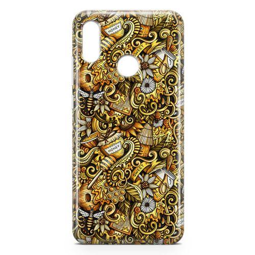 Huawei P Smart 2019 Kılıf Honey Doodle Arka Kapak Koruma Desenli Full Koruyucu