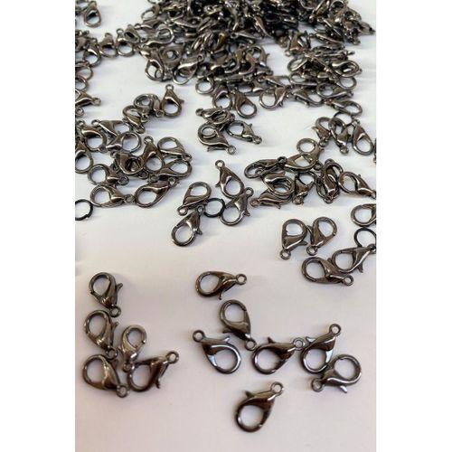 FdayAksesuar 1000 Adet Antrasit Gri  Papağan Klips Armut Klips Takı Klipsi (papağan no:512) Ölçü:6*12 Mm