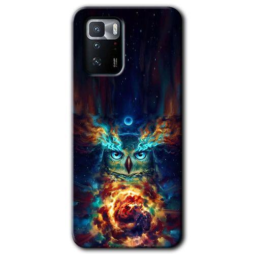 Poco x3 GT Kılıf Baskılı Kapak - Ballı Baykuş + 5D Tam Kaplayan Cam