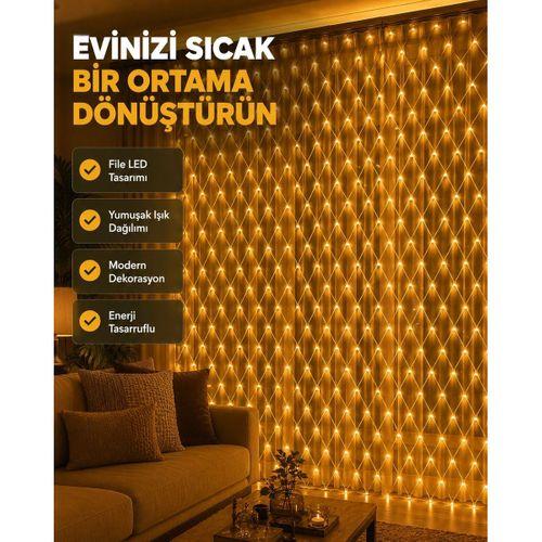 Ağ Şeklinde Led File Işık Dekoratif Ortam Aydınlatma Bahçe Balkon Süsü