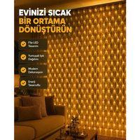 Ağ Şeklinde Led File Işık Dekoratif Ortam Aydınlatma Bahçe Balkon Süsü